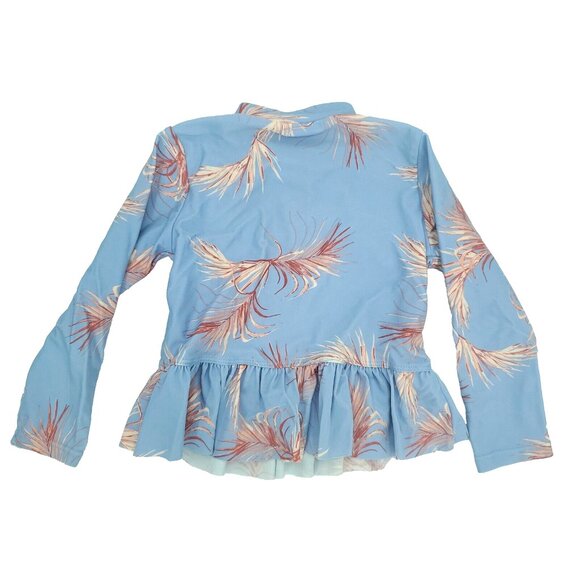 Jessica Simpson Rash Guard Shirt Girls 24M Months Purple Sun Swim Stretch Palms - Picture 8 of 10